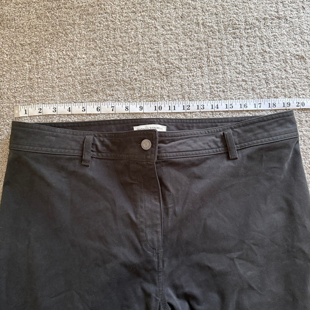 Banana Republic Black High Rise Wide Leg Lightweight Stretch Cotton Pants 16 - Picture 5 of 12